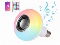 Gesto 12W Bluetooth 5.0 Music LED Bulb with Speaker | RGB Color Changing B22 Bulb with Remote | 16 Colors, Bright LED Light, Mood Lighting for Bedroom, Living Room & Home Parties