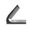 HAMSA Folding Hair Brush and Comb - Plastic Portable Travel Pocket Double Headed Massage Comb for Thick, Thin Hair (Black, Foldable)