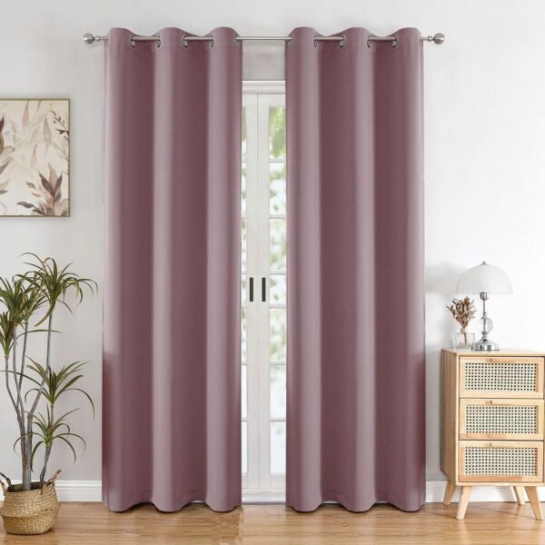HOMEMONDE 9 Feet Curtain for Long Door - Noise Reduced and Fade Resistant Blackout Curtains, 75% Room Darkening Drapes for Living Room, Bedroom Single Pcs, (Lavender, 274 x 118 CM)