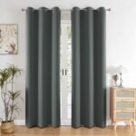 HOMEMONDE Blackout Curtains 10 Feet Set of 2 - Thermal Insulated, Noise Reduced Door Curtain, 71% Room Darkening - Avacado Green (120 Inches, 304.8L x 118W CM)