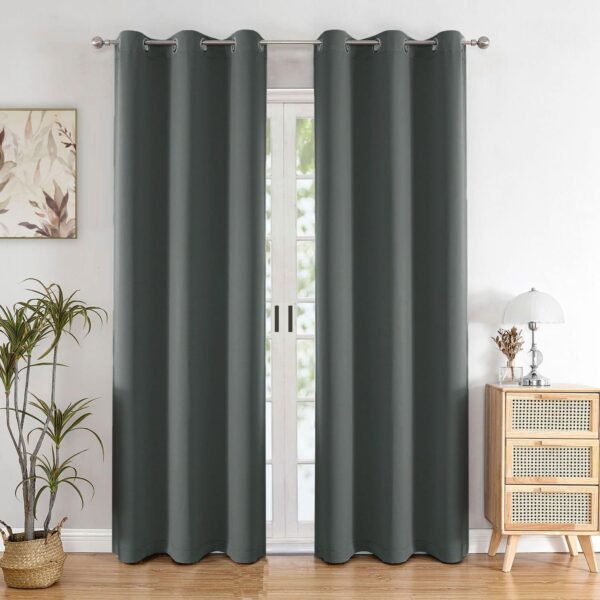 HOMEMONDE Blackout Curtains 10 Feet Set of 2 - Thermal Insulated, Noise Reduced Door Curtain, 71% Room Darkening - Avacado Green (120 Inches, 304.8L x 118W CM)