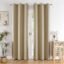 HOMEMONDE Solid Blackout Curtains 8 Feet Long - Thermal Insulated Curtains for Long Door, 70% Room Darkening Drapes for Living Room, Bedroom, 96 Inch 1 Piece, (Beige, 243.84 x 118 CM)