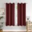 HOMEMONDE Window Curtains 5 Feet Pack of 2 - Solid 98% Blackout Curtain for Living Room, Bedroom, Office, 60L Inch x 46 Inch - (Maroon, 152 x 118 CM)