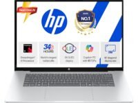HP Omnibook 5 OLED (Previously Pavilion), Snapdragon X Processor (16GB LPDDR5x,1TB SSD) 2K OLED,16''/40.6cm, Win11, M365*Office24, Glacier Silver, 1.59kg, fb0001QU, Backlit, Next-Gen AI Laptop