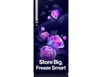 Haier 205L 5Star Direct Cool Single Door Refrigerator | Inverter Compressor | Wide Freezer Space | Bigger Ice Tray | Longer Cooling Retention | Easy Clean Back (HED-215MRB-N, Marine Rose, Base Stand)