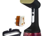 Hamilton Beach Professional Garment Steamer, Steam Iron for Clothes, 1740Watt Fast Heat Up, Turbo Steam Mode, Detachable Fabric Brush, Large 300ml Water Tank, Ergonomic Handle, 2m Cord, Black