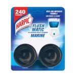 Harpic Flushmatic In-Cistern Toilet Cleaner Blocks, Marine - 50 g (Pack of 2) | Lasts Upto 240 Flushes