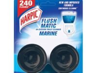 Harpic Flushmatic In-Cistern Toilet Cleaner Blocks, Marine - 50 g (Pack of 2) | Lasts Upto 240 Flushes