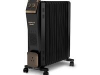 Havells 11 Fin Oil Filled Room Heater (OFR) | Advanced New U-Tech Fast Heating Fins with 10-Year Warranty | 2900W | ISI Approved | PTC Fan Heater | Inclined Control Panel | Black