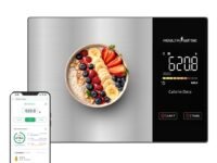 HealthSense Smart Kitchen Weighing Machine for Food|Digital Weight Scale for Home with Nutritional Calculator App 24 Nutrients LED Display Tare Function Stainless Steel Platform |1Year Warranty(KS100)
