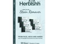 Herbishh Hair Color Stain Remover Wipes | Gentle Formula for Dye Cleanup | Easy Clean Hair Color Remover Wipes for Skin | Travel Pack With 50 Wipes | Safe and Skin-Friendly (Pack of 10)