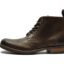 Hx London LEATHER BROGUE LACE-UP BOOT FOR MEN