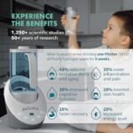 Hydrogen Alkaline Water Pitcher - Rich Hydrogen Water Generator Electrolysis Jug with SPE and PEM Concentrator Technology. Improved Purified Water PH Levels and Filtered with Calcium Sulfite.