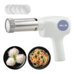 IBELL Electric Idiyappam Maker, Pasta & Noodle Maker with 5 Molds, 50Watts Power, 50 Times for Full Charge, Cordless with Rechargeable Battery(White)