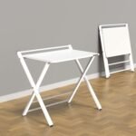 InnoFur Meleti Folding Table for Home, Office, Art, Study, Computer and Gaming I Foldable Desk I Work from Home I Multipurpose I Engineered Wood Top I No Assembly Required (Size: Regular, White)