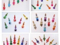 Jewellers (Pack of 12) Medium + Small Stone Fancy bindies for Women,Girls for Wedding, Parties, Wedding dulhan Bindi Designs (Pack of 12)