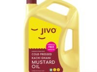 Jivo Premium Cold Pressed Kachi Ghani Mustard Oil, 5 Litre | Contains Omega-3 (ALA) and Vitamin E | Ideal for Cooking, Frying, Pickling & Daily Use |