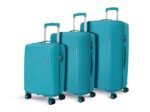 KAMILIANT by American Tourister Savvy 3 Pc Set 55 Cms, 70 Cms & 80 Cms - Small, Medium & Large Polypropylene(PP) Hardside 8 Wheels Spinner Luggage Set/Trolley Bag Set (Sea Blue)