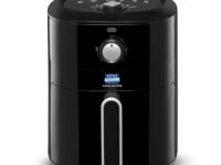 KENT Classic Hot Air Fryer 4L 1300 W | 80% Less Oil | Instant Electric Air Fryer | Auto Cut Off | Fry, Grill, Roast, Steam, and Bake | 1 Year Warranty | Black