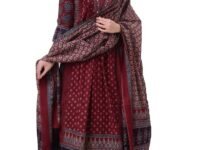 KLOSIA Women's Rayon Printed Anarkali Kurta and Pant with Dupatta Set