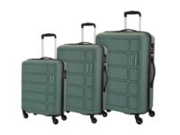 Kamiliant American Tourister Medium Harrier Small, & Large 360 Degree Spinner Suitcase/Large Hard 4 Wheels Trolley Bag Sp3Pcset Slt Gry, 78 Cm, Grey