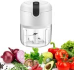 Konquer TimeS KTS Electric Mini Garlic Chopper,Food Processor,Portable Cordless Garlic Mincer Masher, With USB Charging For Vegetable,Chili,Fruits,Ginger,Baby Food Masher, Seasoning 250Ml