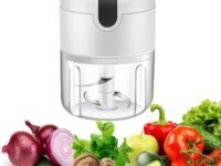 Konquer TimeS KTS Electric Mini Garlic Chopper,Food Processor,Portable Cordless Garlic Mincer Masher, With USB Charging For Vegetable,Chili,Fruits,Ginger,Baby Food Masher, Seasoning 250Ml