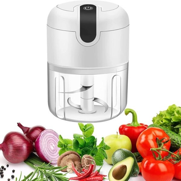 Konquer TimeS KTS Electric Mini Garlic Chopper,Food Processor,Portable Cordless Garlic Mincer Masher, With USB Charging For Vegetable,Chili,Fruits,Ginger,Baby Food Masher, Seasoning 250Ml