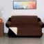Kuber Industries Reversible 2 Seater Polyester Sofa Cover for Living Room Brown & Ivory Standard (HS_36_KUBMART018998)