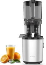 Kuvings AUTO 6 Cold Press Juicer (2024 Launch), Ultimate Hands-Free Whole Slow Juicer, Just Load Ingredients & Extract Juice at Press of a Button, Auto Cutting, 12 Years Warranty (AUTO 6 Silver)