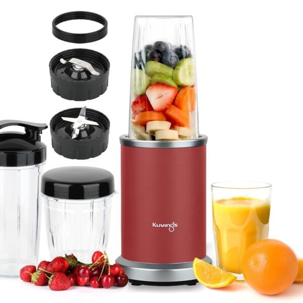 Kuvings New 2025 Nutri Blender PRO 2.0 Ferrari Red, Powerful 1000 W Motor, Upgraded 2 Blade Set for Wet & Dry, 2 Jars, Longest Warranty 7 Yrs, Mixer/Grinder/Smoothie Maker
