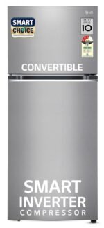 LG Smart Choice, 380 L, 3 Star, Frost-Free Smart Inverter Double Door Refrigerator (GL-S412SPZX, Shiny Steel, Convertible with Express Freeze)