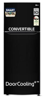 LG Smart Choice, 446 L, 1 Star, Convertible, Door Cooling+, Smart Inverter Compressor, Frost Free Double Door Refrigerator (GL-T502CESR, Ebony Sheen, Express Freeze & Multi Air Flow)
