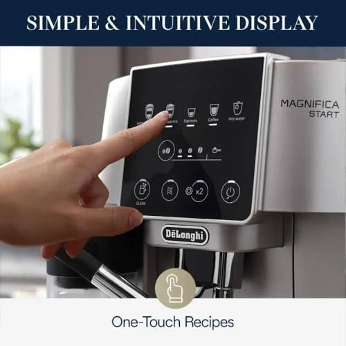 Lancemates?Automatic Espresso Machine with Milk Frother - One-Touch Latte & Cappuccino, Built-in Grinder for Rich Coffee