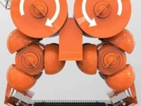 Lancemates?Commercial Orange Juicer - Fresh Juice Extractor with Tap for Restaurants, Juice Bars & Businesses