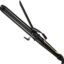 Lanvier 1.25 Inch Clipped Curling Iron with Extra Long Tourmaline Ceramic Barrel, Professional 1 1/4 Inch Hair Curler up to 450°F Dual Voltage for Traveling, Hair Waving Style Tool–Black