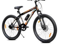 Leader Beast 26T Mountain Cycle for Men with Front Suspension and Dual Disc Brake with Complete Cycle Accessories | Without Gear Cycle - Ideal for 10+ Years (Frame: 18 Inches) (26T, Matt Black)