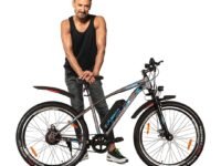 Leader Men E-Power L6 27.5T Electric Cycle, Dual DISC Brake|Front LED Light and Horn (Li-Ion Removable Battery, 250W BLDC Motor)| 1 Year Warranty,Unisex,Mountain Bike,Grey_Black,Mens,Front,19 inches