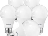 Linkind A19 LED Light Bulb, 60W Equivalent, 2700K Soft White Light Bulbs, 800 Lumens 8.5W Non-Dimmable LED Bulbs, E26 Standard Base, Energy Efficient for Bedroom Home Office, 6 Packs