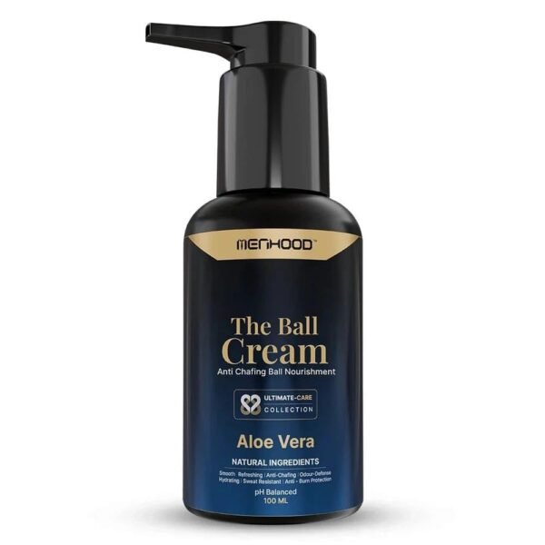 MENHOOD Ball Preserver/Ball Cream |Anti-Chafing Balls Moisturizer for Men|Sweat Defense & Odor Control | Prevents From Irritation & Itching | Intimate Care Aloe Soothing Cream|Dermatologically Tested (Pack of 1)