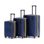 MOKOBARA Polycarbonate The Transit Speed_Wheel Luggage/Trolley Bag Poly-Carbonate Hard Sided 8 Silent Ninja Wheels (We Meet Again Sunray (Limited Edition), Set of 3),Blue, 54, 64 & 74 cm