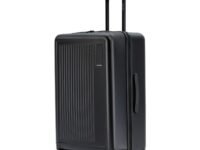 MOKOBARA Transit Luggage Checkin Large|100 Liters Capacity Polycarbonate Hardshell|8 Hinomoto Wheels TSA Approved Lock|for Extended Trips | Black | Money Moves