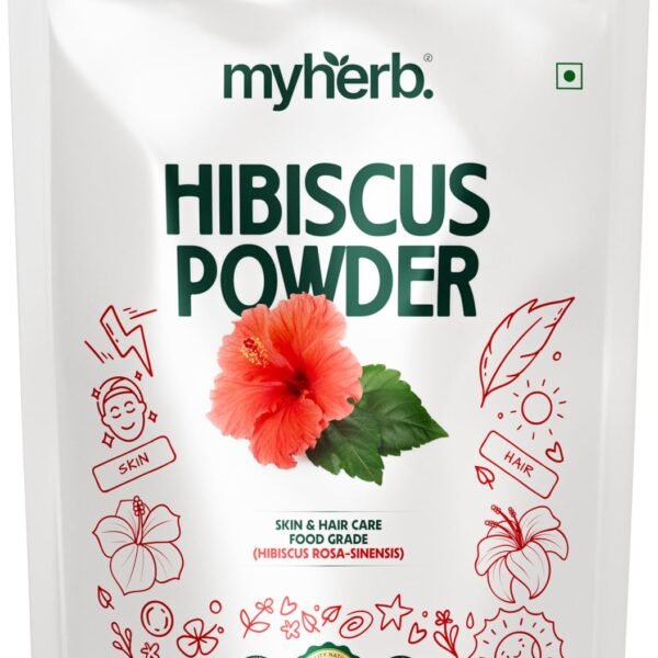 MYHERB 100% Natural Organic Hibiscus Powder (Hibiscus rosa-sinensis) || 227 Gm/0.5 Lbs || For Hair Improvement & Hair Growth || Skin Mask || For Men & Women