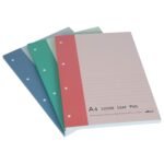 Mahavir Loose Leaf Report Pad | A4 Size | Ruled | Pre Punched for Easy Filing | Tear Off Sheets | Pack of 3 (100 Sheets Each)