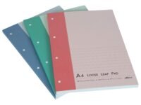 Mahavir Loose Leaf Report Pad | A4 Size | Ruled | Pre Punched for Easy Filing | Tear Off Sheets | Pack of 3 (100 Sheets Each)