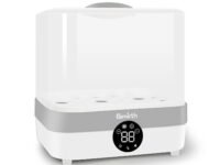 Multi-Functional Baby Bottle Steam Sterilizer Dryer Baby Warmer 5 Bottles Large acity for Baby Bottles Pacifiers Cups Breast Pump Cleaning (UK Plug) -Layfoo