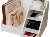 Multifunctional Desk Organizer With Drawers Pen Holder Pencil Box Stationery Storage Compact Desktop Organizer For Home Office School Study Table Accessories Supplies