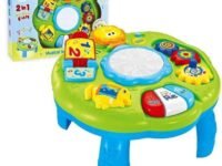 Musical Learning Table Baby Toys - Early Educational Development Activity Center Multiple Modes Game for Toddlers Boys Girls Kids Infant Music Lighting Animals Sound Gifts-Multi Color