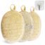 Natural Loofah Sponge Exfoliating (3 packs), Made with Eco-Friendly and Biodegradable Shower Luffa Sponge, Suitable for Men and Women