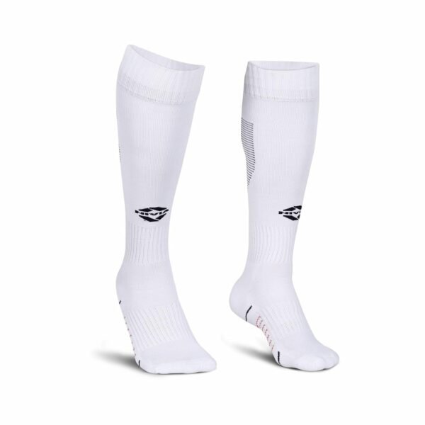 Nivia Rabona Football Super Stockings for Men & Women, Knee Length Stockings, Football Socks, Soccer Socks, Sports Socks, Polyester Blend (White) Size - L